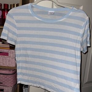 Baby blue stripe shirt